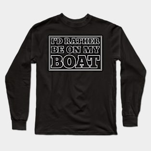 Boat Captain Boating Long Sleeve T-Shirt